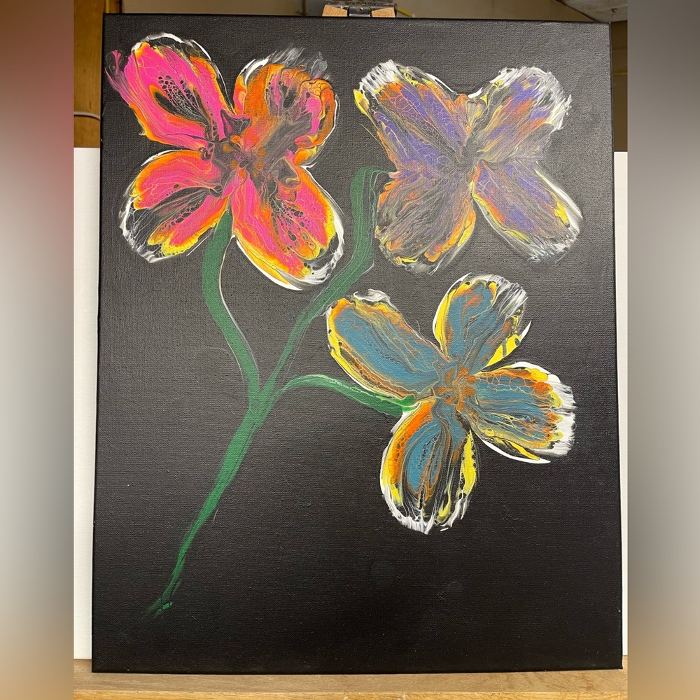 Vibrant Pink and Orange Butterflies Art